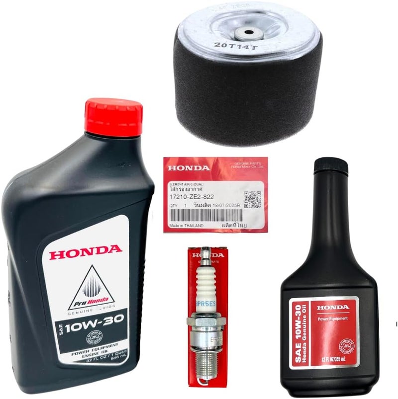 KINDZA Genuine Tune up kit for Honda GX270 GX2470 engines with 44 fl.oz Genuine Motor Oil 10W30 Genuine Air Filter 17210-ZE2-822 17210-ZE2-515 and Spark Plug 98079-55846 (BPR5ES) - Image 2